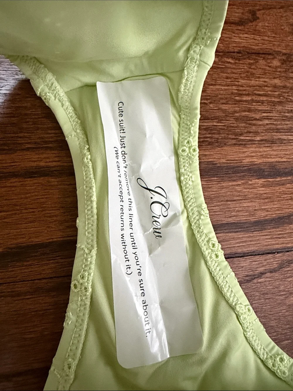 J. Crew Light Lime Eyelet Bikini Bottoms - NWT